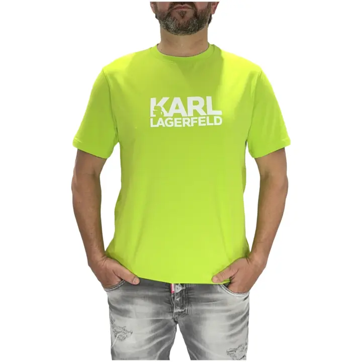 Camiseta KARL LAGERFELD con Logo en el Pecho Color Verde - 1
