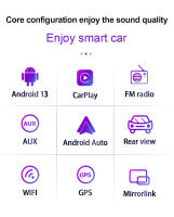 Receptor De Audio Para Coche Android 13 2 Din Estéreo Inteligente Con Wireless Carplay Android Auto GPS Universal 7/9/10 Pulgadas 2G RAM 32G ROM Soporte WiFi Y Control Del Volante - details 6