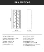 Teclado Bluetooth Plegable Mini BOW Rechargeable Soporte Para 3 Dispositivos Compatible Con Teléfono Tableta Y Laptop - details 11
