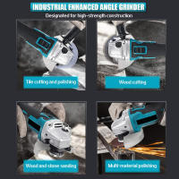 Amoladora angular eléctrica sin escobillas, herramienta eléctrica de 125mm, 4 velocidades, pulidora artesanal, para batería Makita de 18V, Enchufe de la UE - details 3