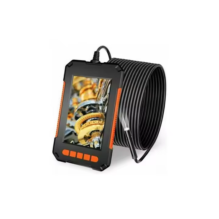 Cámara endoscópica, endoscopio industrial HD 1080P, impermeable, pantalla LCD de 4,3 pulgadas, cámara tipo serpiente de 2600 mAh, 5 m, IP67 con 8 LED - 1