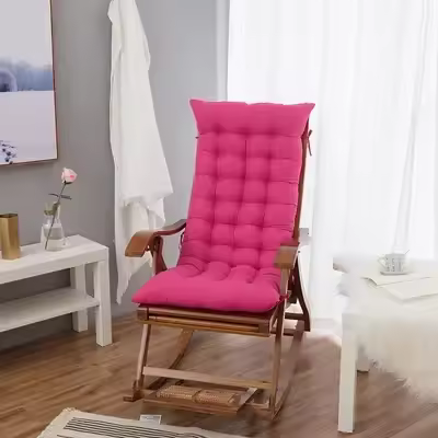 Almohadilla De Silla De Jardín Reclinable De Color Sólido Y Gruesa Para Rocking Chair Cojín De Asiento Suave Para Decoración Del Hogar - 1