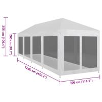 vidaXL Carpa de celebraciones con 10 paredes de malla 12x3 m - details 5