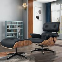 EU Stock TY307 Classic Recliner Light Acid Branch Armchair Black Cowhide Black Big Head Foot Deck Chair 360° Swivel Lounge Chair Furniture Genuine Leather Recliner Chair Modern Lounge Chair with Ottoman for Home Living Room Office (Black) - details 6