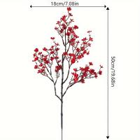 1 Pieza De Flor Artificial Roja Con Toque Realista Bouquet De Gypsum Decoración De Plantas Sintéticas Para El Día De San Valentín - details 6