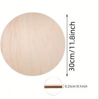 Etiquetas Redondas De Madera Naturales No Terminadas De 30cm Para DIY Etiquetas De Puerta De Navidad Y Adornos De Puerta - details 2