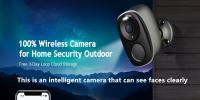 Cámara de Seguridad Exterior Inalámbrica AntCctv 2K con Foco - Alimentada por Batería, Conectividad WiFi, Visión Nocturna a Color, Detección de Movimiento AI y PIR, Audio Bidireccional, Impermeable, Negra - details 0