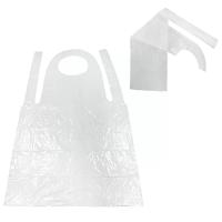 100pcs Conjunto De Delantal Blanco Desechable Transparente Para Cocina Antifouling Plástico Sin Mangas Suministros Fáciles - details 1