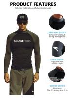 Camiseta De Natación Para Hombres Con Protección UV Ropa De Playa Guardia Contra Picaduras Manga Larga Deportes Acuáticos Camiseta De Surf - details 5