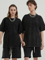 Camiseta Vintage Para Hombre Camiseta De Algodón Holgada Con Mangas Cortas Estampado Acido Estilo Casual Unisex - details 7