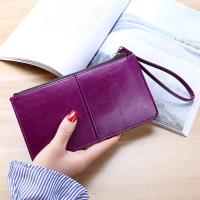 Cartera Larga De Moda Para Mujer En Cuero PU Con Cremallera Monedero Y Portatarjetas Bolsillo Para Teléfono Móvil Y Correa De Muñeca - details 5