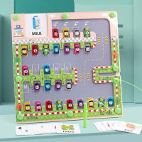 Juego De Mesa Magnético De Madera Con Laberinto Y Colores Juguetes Educativos Montessori Para Niños Actividad De Avión De Viaje - details 0
