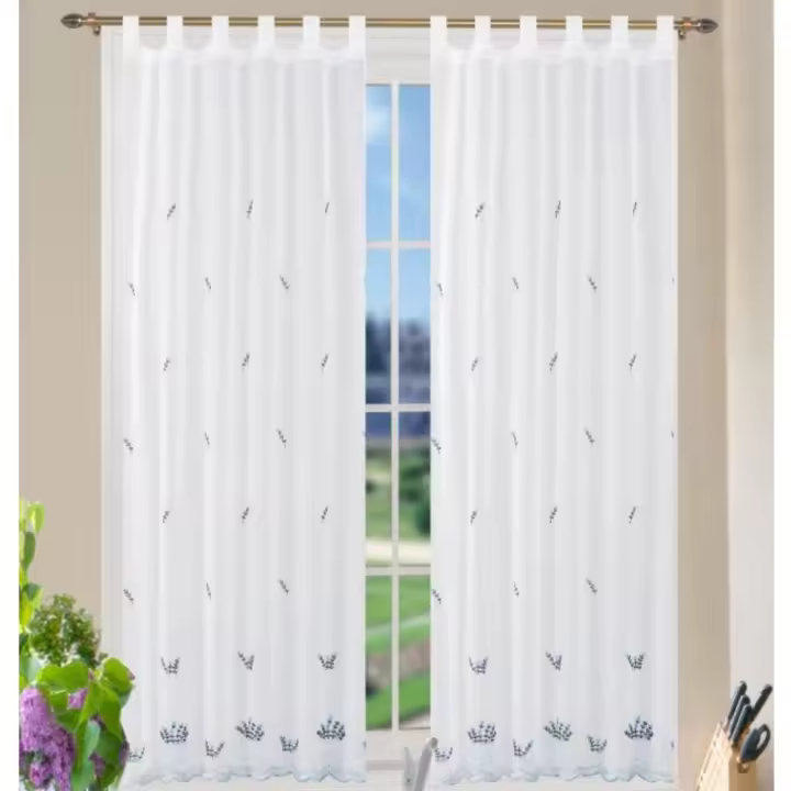 Cortina - Cocina - Bordada Cortinas De Cocina, Estampados Florales, Cortinas Decorativas, DecoracióN Del Hogar. Adecuado Para Cocina, Dormitorio, SalóN Y BañO. 1 Pieza, 100x220cm. 2025 Nuevo Caliente - 1
