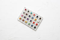 Prueba De Teclado Mecánico Con Base De Acrílico Y Teclas En Blanco Kailh Box Heavy pro En Colores Morado Naranja Amarillo Y Oro 24 Switches - details 3
