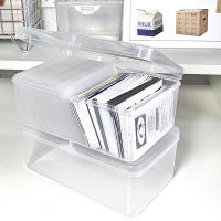 Caja De Almacenamiento Transparente Para Tarjetas De Idol Coreano Organizador De Escritorio Ecológico De Plástico PP Moderno Para Sundries - details 2