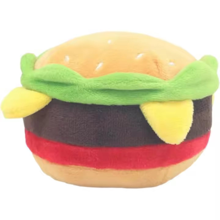 Juguete para Perros con chirriador/Parodia de comida de Plush (Hamburguesa) - 1
