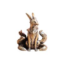 Estatua De Zorro De Latón Miniatura Figura De Escritorio Decoración De Hogar Escultura De Animal Adorno De Oficina - details 4