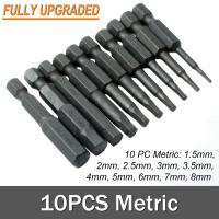 Juego De 10 Piezas De Brocas De Destornillador Magnético Con Cabeza Hexagonal SAE/Metrica Y Cuerda De 1/4" Diámetro Y Mango De Solución Rápida Para Herramientas De Jardín - details 0