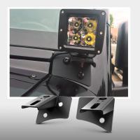 2PCS Soportes De Montaje Para Faros De Niebla LED Y Luz De Trabajo En Pilares a Del Parabrisas Para Jeep Wrangler 2007-2017 Accesorios Universales De Coche Material ABS Negro - details 2