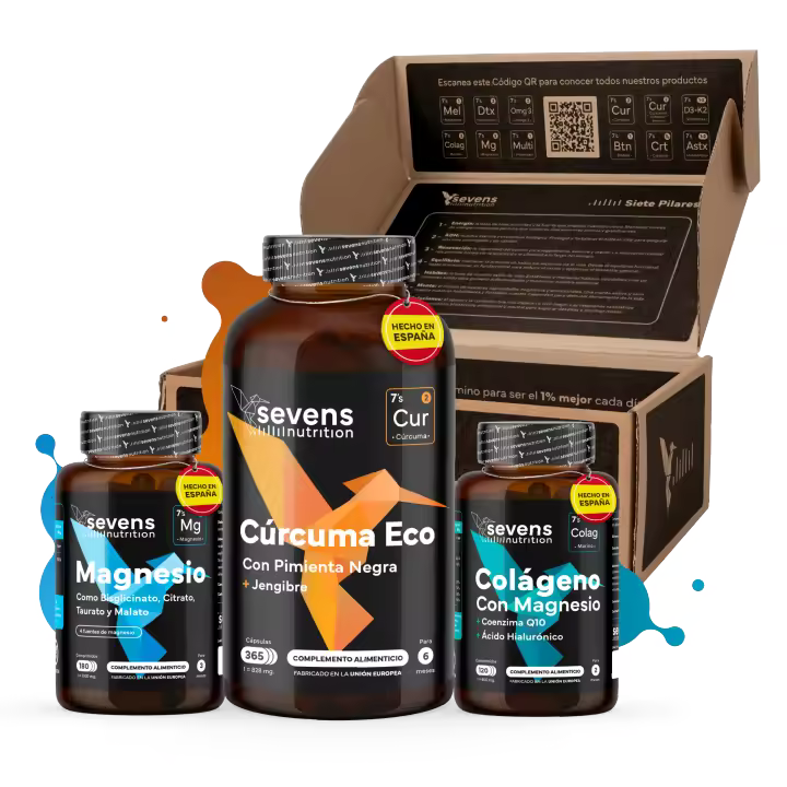 Pack Salud Articular y Ósea para Regalar - Colágeno con Magnesio + Citrato de Magnesio y Bisglicinato + Cúrcuma con Jengibre y Pimienta Negra - Suplementos para Huesos y Músculos - 1