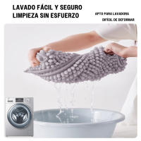 Zimmy - Alfombra de Baño en Chenilla - Microfibra Suave, Antideslizante y Absorbente en Varios Colores (40x60 cm) - details 1