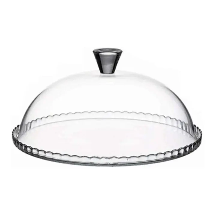 GREATOOL Plato Dulces en Vidrio con Campana, Cristal para tarta, Diametro 30cm - 1