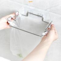 Soporte Para Bolsas De Basura Para Armarios De Cocina Puerta De Armario Portátil Contenedores De Basura En Acero Inoxidable - details 0