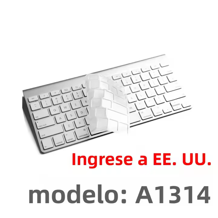 Funda De Silicona Para Teclado Bluetooth Inalámbrico Apple MLA22LL/A1644 A1314 IMAC Protección Para Teclado De Escritorio PC Versión US/EU - 1