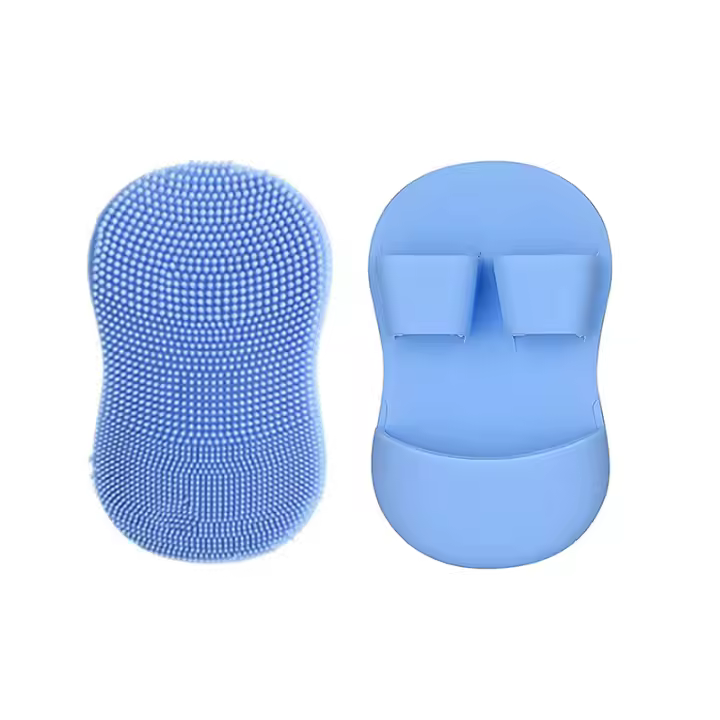 3PCS Cepillo De Limpieza Facial Mini Para Dedos De Silicona Suave Herramienta De Limpieza De Maquillaje Eliminador De Rostro Y Nariz - 1