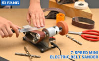 Mini Máquina De Lijado Para Cinturón Herramienta De Afilado Y Lijado Eléctrica Para DIY En Casa Velocidad Variable Peso 1.9kg Tamaño De La Placa De Lijado 330x30mm - details 0