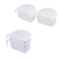 Tazón De Alimentos Para Pájaros 2 Piezas Fácil De Instalar Accesorio De Jaula Para Pequeños Animales Budgie Periquito Lorí Lovebird - details 1