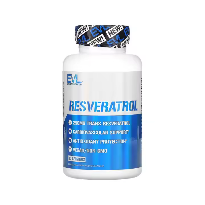 Resveratrol 250 mg 60 cápsulas vegetales de EVLution Nutrition - 1