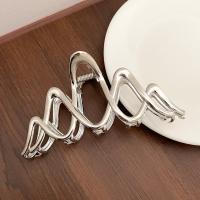 Pinza Para El Pelo De Metal Dorado Y Plateado Elegante Con Patrón Geométrico Y Ondulado Para Mujeres Accesorios Punk Grande Clips De Muelas De Langosta Adorno Para El Cabello 2023 - details 2