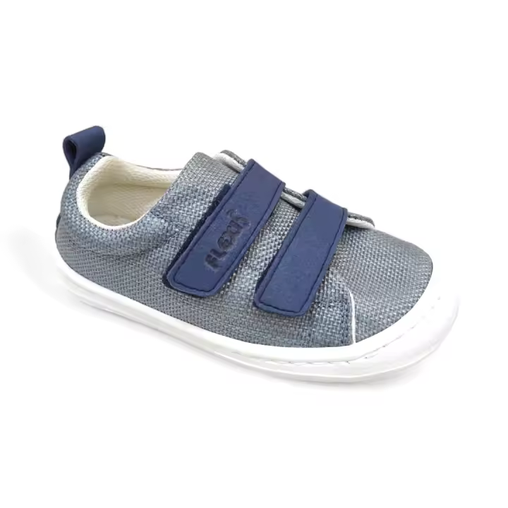 NENS 9110-R LAYA INDIGO NAVY Zapatillas Barefoot de Lona Flexi Nens Calzado Respetuoso - 1