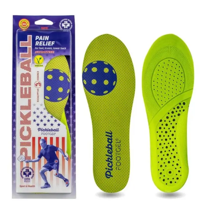 Plantilla Footgel PICKLEBALL, indicada para ALIVIAR y PREVENIR el DOLOR en la cadena de impactos de los jugadores de PICKLEBALL, niños y adultos, adaptables a cualquier zapatilla - 1