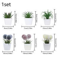 Juego De Macetas De Plástico Evergreen Para Decoración De Escritorio Y Oficina Estilo Suculentas Sin Mantenimiento Realista - details 30