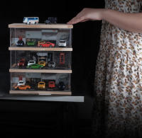 Caja De Exhibición De Coche a Escala 1/64 Con Estacionamiento Y Garage Multisorpresa Modelo De Juguete Para Adultos Sin Batería Hecho De Plástico - details 15