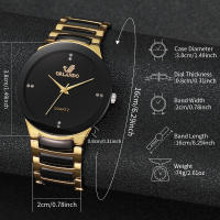 Reloj De Pulsera De Acero Inoxidable Para Parejas Reloj De Cuarzo Para Mujer Reloj De Negocios Para Hombre Moda Casual Sin Dial - details 7