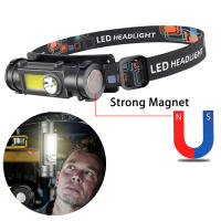 Linterna Frontal LED Portátil Recargable Por USB Con Batería Integrada Luz Fuerte Para Exteriores Pesca Caza Senderismo - details 2