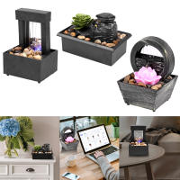 Fresadora De Mesa Miniatura Fuente Decorativa Regalo De Navidad Multifuncional Ornamento Para El Hogar Material De Plástico ABS Tamaño Compacto Fuente De Agua USB Para Bonsái - details 2