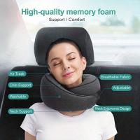 Almohada De Memoria Para Viaje 1pc Cómoda Y Transpirable Con Funda Lavable Máquina Kit De Viaje Con Lujo Forma U Para Cuello - details 3
