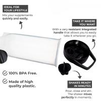 Botella De Térmica De 28 Oz Con Remolino Y Asa Para Batidos De Proteína Botella De Viaje Con Mezclador De Bola - details 3