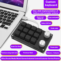 Teclado Mini Mecánico USB Con Macro 12 Teclas 2 Botones De Ajuste Para Programación DIY Gaming Y Dibujo Intercambiables Hotswap Portátil Romoral - details 1