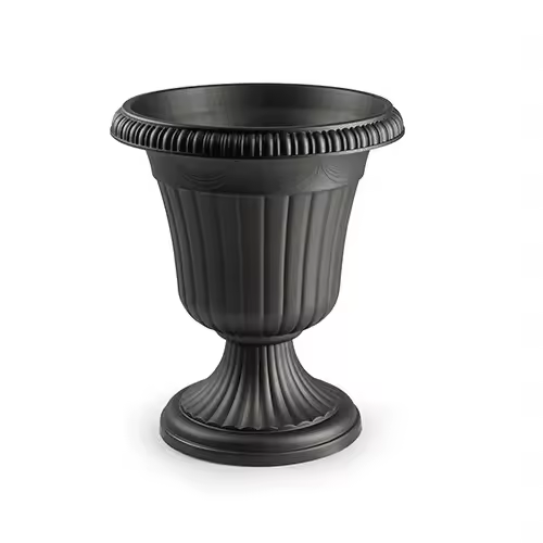 CABLEPELADO Maceta Copa, Macetero Copa, Florero Copa, Diseño Roma, Macetero Redondo, Tiesto, Fabricado en PP5 Apto balcón, jardín, Patio, Interior, 37 cm diámetro x 43 cm Altura, Color Negro - 1