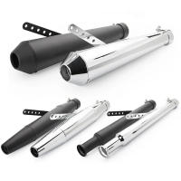Escape De Motocicleta Retro Vintage Clásico Electroplateado Para Cafe Racer Bobber Chopper Personalizado Muffler Moto - details 0
