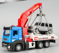 Modelo De Grúa De Transporte De Madera a Escala 1:32 Juguete De Vehículo De Ingeniería Con Música Y Luz Vehículo Metálico De Colección Regalos Para Niños Mayores De 14 Años - details 1