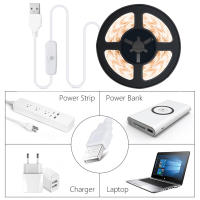 Tira LED Flexible 5V USB SMD2835 Luz Blanca Cálida Para Armarios Y TV Decoración De Hogar Cinta Luminosa No Impermeable - details 3
