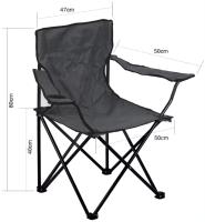 OFERTA[PACK 2]Silla Plegable de Camping de Acero, 50x50x80cm, Silla de Acampada Plegable, Ideal para Camping o Pesca, Estructura de Acero Resistente y Asiento de Lona Impermeable - details 0