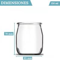 MundoTarros - Vasos de Yogur y Postre de Cristal de 150 ml con Tapa Metálica + Ebook con 102 recetas para realizar en tarros - Perfectos Para Yogur, Natillas, Pudding, Potitos - Frasco Apto para Microondas y Lavavajillas - Incluye Etiquetas - details 0