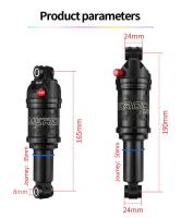MEROCA MR-2 Amortiguador De Aire Para Bicicleta MTB Ajustable En Aluminio 125/150/165/190mm Presión De Aire Para Mountain Bikes - details 1